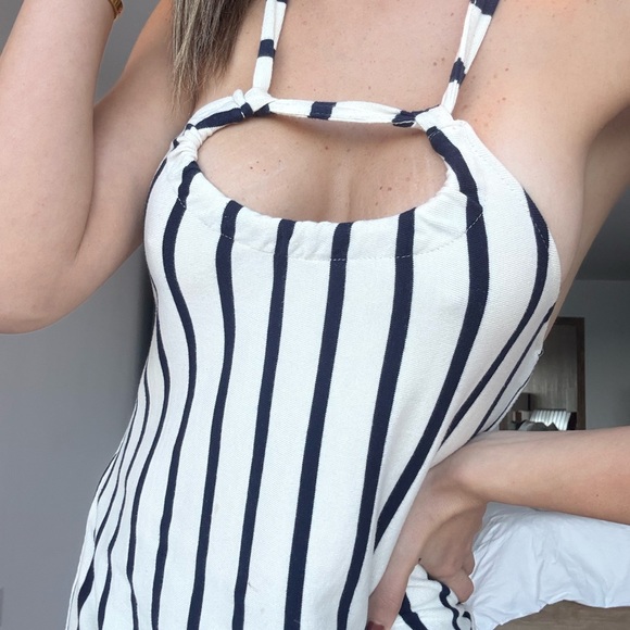 Zara Striped Maxi Dress 100% Cotton | Black & White | Size Small - Picture 6 of 6